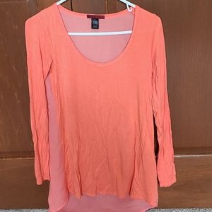 Womans BKE red long sleeve shirt